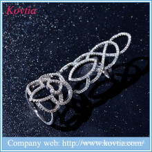 Luxury finger rings made in korean antique sliver jewelry rings new jewellery knuckle ring